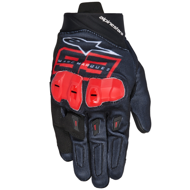 Alpinestars SP X 1 MM93 motociklininko pirštinės juoda-raudona-balta kolekcija