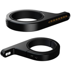 "Oxford DarkTurner" priekinės šakės vamzdžio posūkio signalai juodi