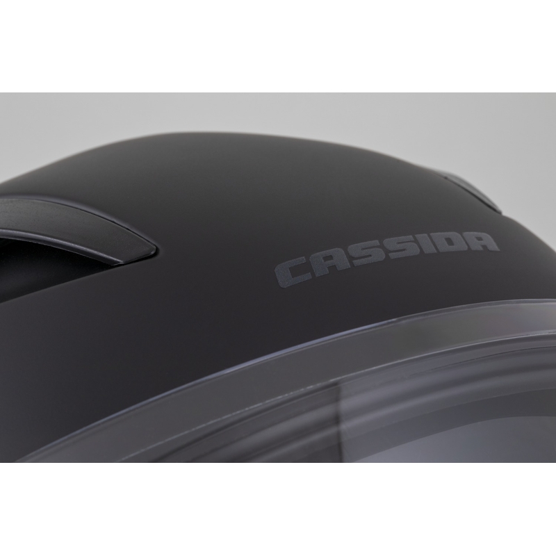 "Cassida Orbit Solid" vientisas integruotas motociklininko šalmas matinės juodos spalvos