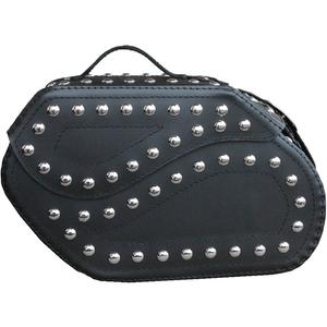 RSA S221 odinės motociklo bagažinės su užraktu ir kniedėmis juodos spalvos