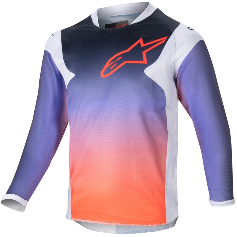 Dětský motokrosový dres Alpinestars Racer Hoen světle šedo-gradient-černý