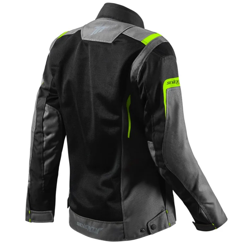 Moteriška motociklininko striukė Seventy Degrees SD-JT68 Sahara black-fluo yellow