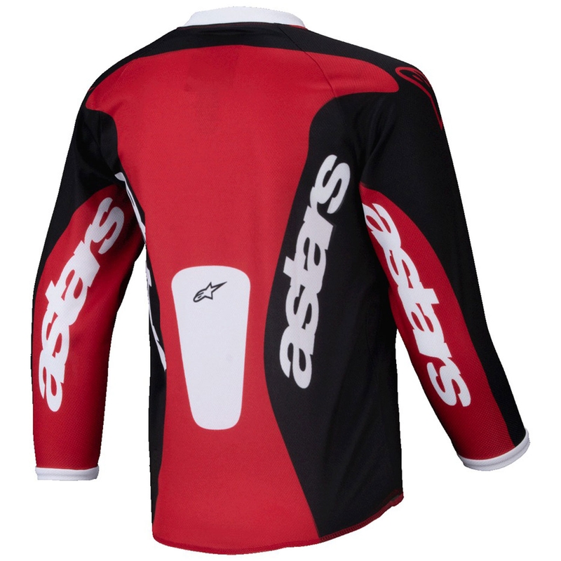Alpinestars Racer Veil Vaikiški motokroso marškinėliai juodai raudoni