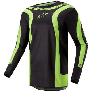Alpinestars Fluid Lurv motokroso marškinėliai juoda-fluo geltona