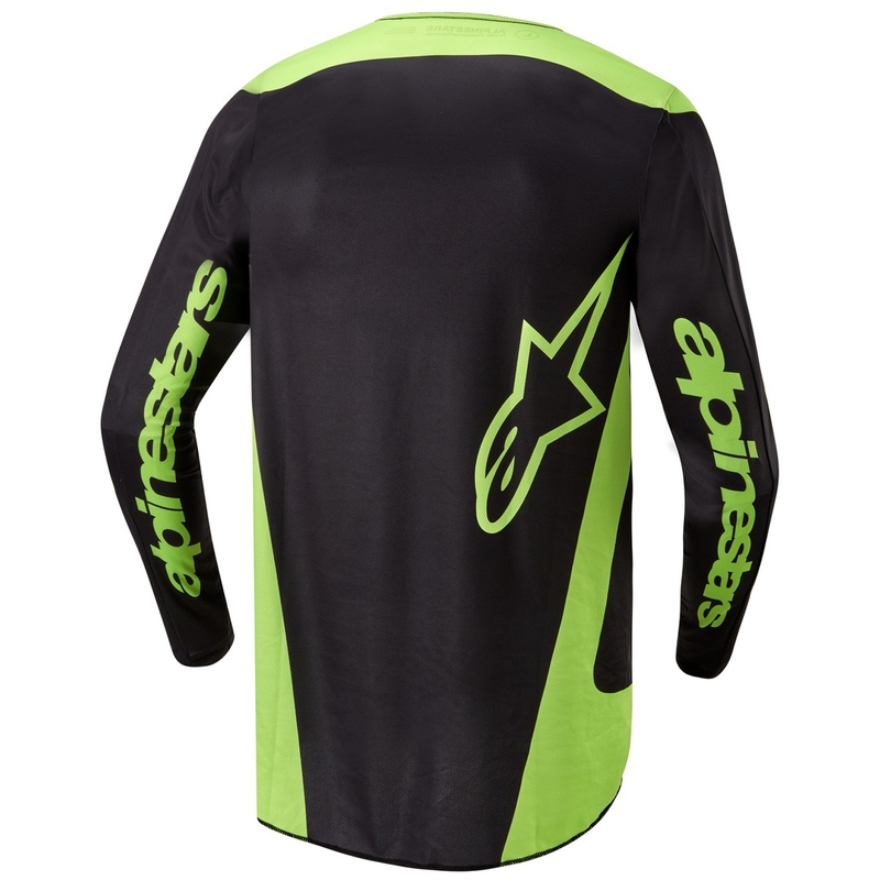 Alpinestars Fluid Lurv motokroso marškinėliai juoda-fluo geltona