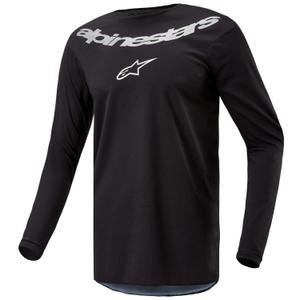 Alpinestars Fluid Lucent motokroso marškinėliai juodai sidabrinės spalvos