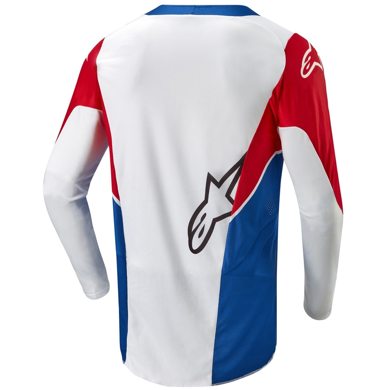 Motokroso marškinėliai Alpinestars Racer Iconic Honda collection balta-mėlyna-raudona-juoda