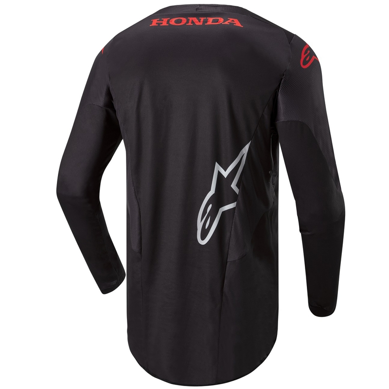Alpinestars Racer Iconic Honda motokroso marškinėliai juodai raudoni