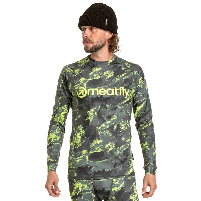 Vyriški termo marškinėliai Meatfly Avery blue-green camo