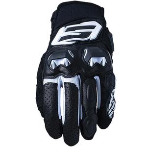 Motociklininko pirštinės FIVE SF3 juodos ir baltos spalvos