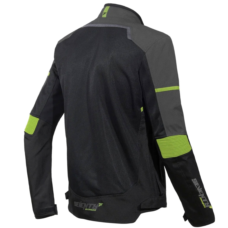 Seventy Degrees SD-JR60 Thunder juoda-fluo geltona motociklininko striukė