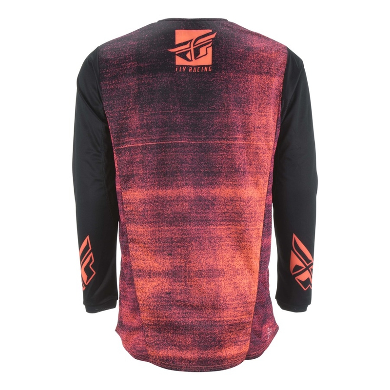 Motokrosový dres FLY Racing Kinetic NOIZ 2019 - USA černo-fluo červený výprodej
