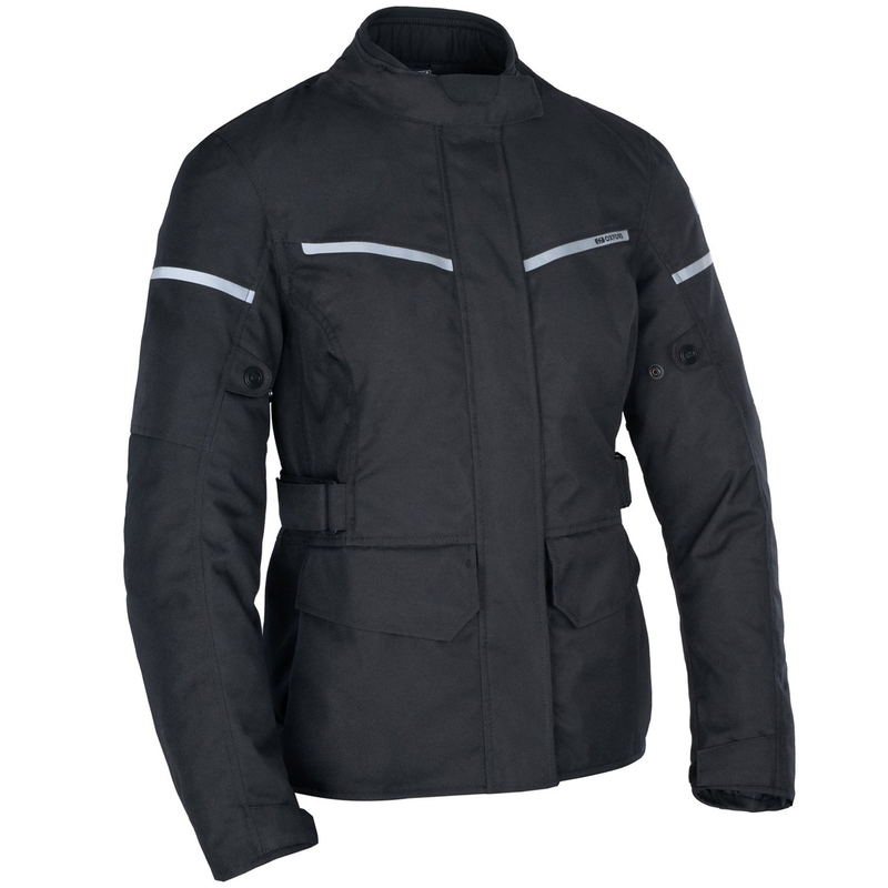 Moterų "Oxford Spartan Long WP" juoda motociklininko striukė