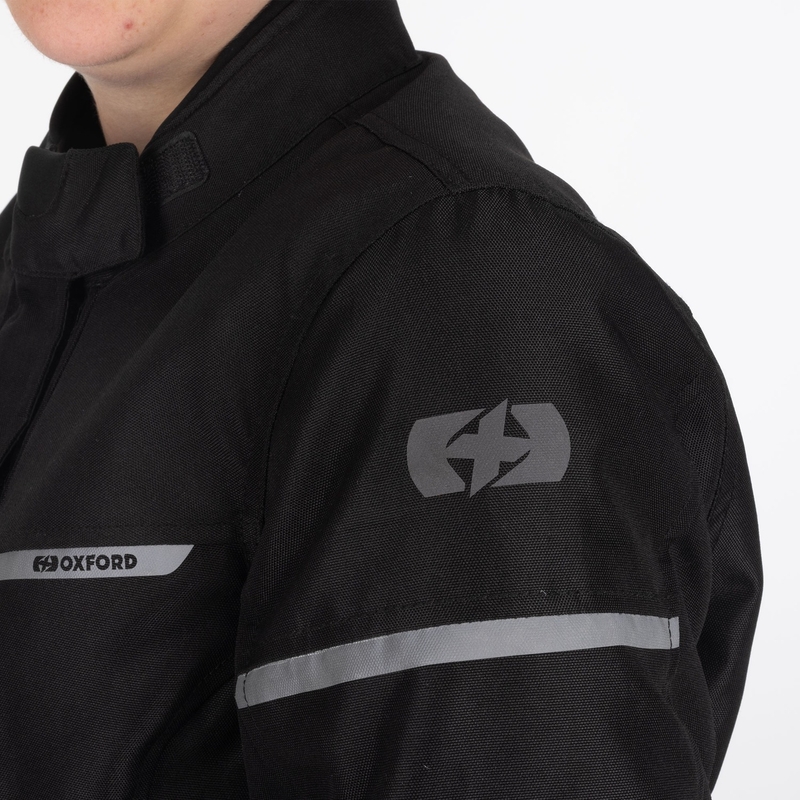 Moterų "Oxford Spartan Long WP" juoda motociklininko striukė