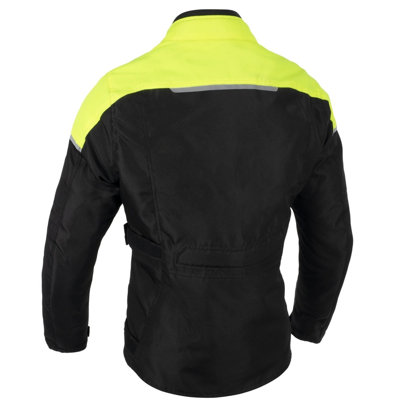 Moteriška "Oxford Spartan Long WP Black-Fluo Yellow" motociklininko striukė