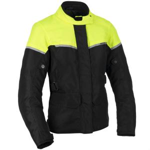 Moteriška "Oxford Spartan Long WP Black-Fluo Yellow" motociklininko striukė