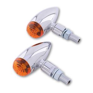 Žibintai motociklui "Highsider Smart Micro-bullet" chromuoti