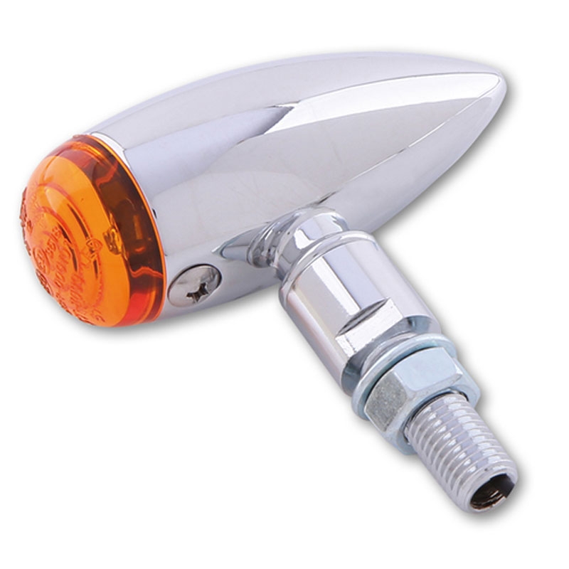 Žibintai motociklui "Highsider Smart Micro-bullet" chromuoti