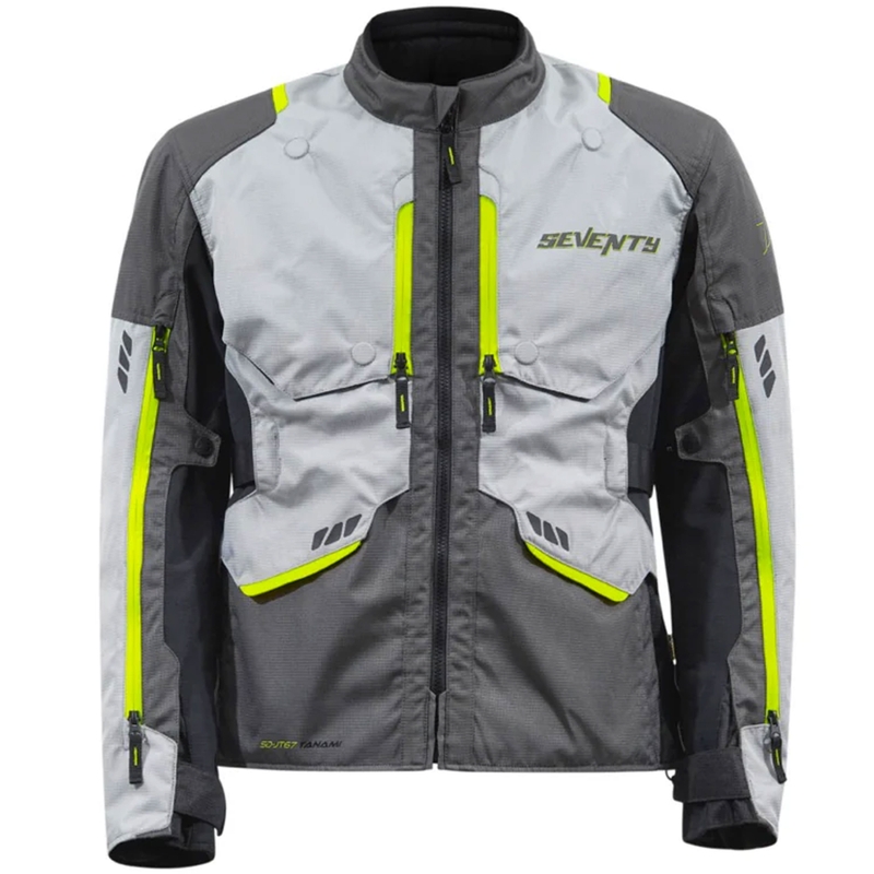 Motociklininko striukė Seventy Degrees SD-JT67 Tanami black-grey-fluo yellow