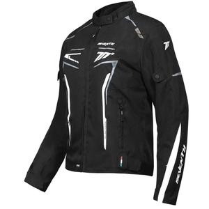 Moteriška Seventy Degrees SD-JR67 Piston Black-Grey-White motociklininko striukė