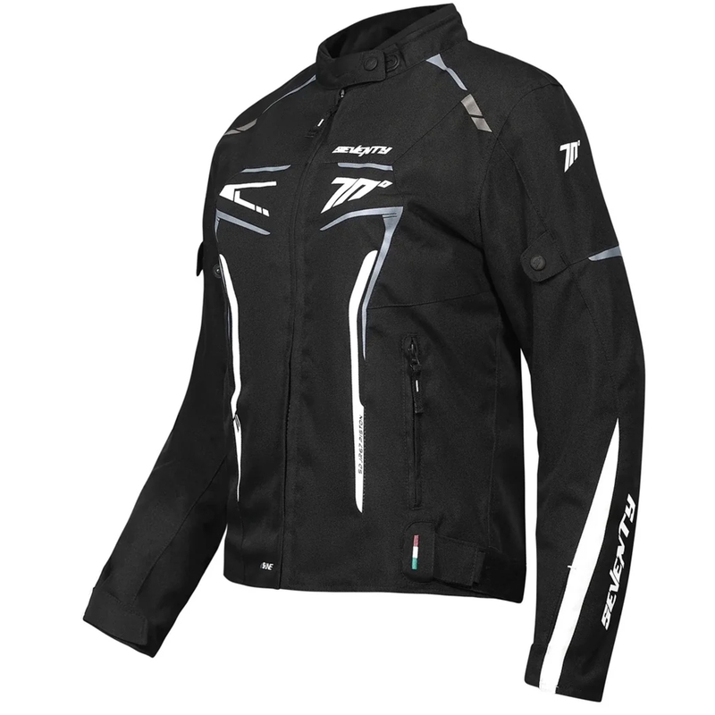 Moteriška Seventy Degrees SD-JR67 Piston Black-Grey-White motociklininko striukė