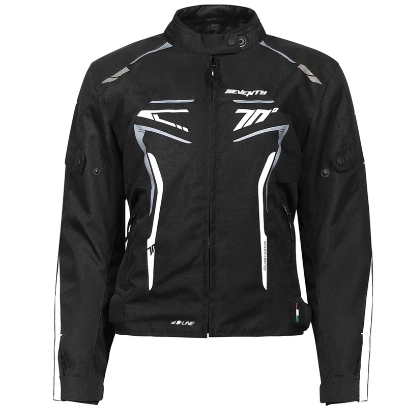 Moteriška Seventy Degrees SD-JR67 Piston Black-Grey-White motociklininko striukė