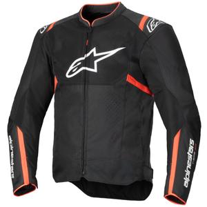 Alpinestars T-SPS Air V2 juoda-fluo raudona motociklininko striukė