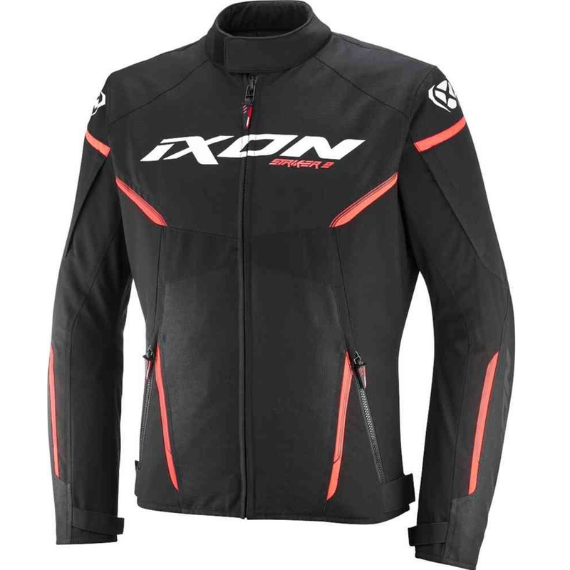 Motociklininko striukė IXON Striker 2 juoda-balta-raudona