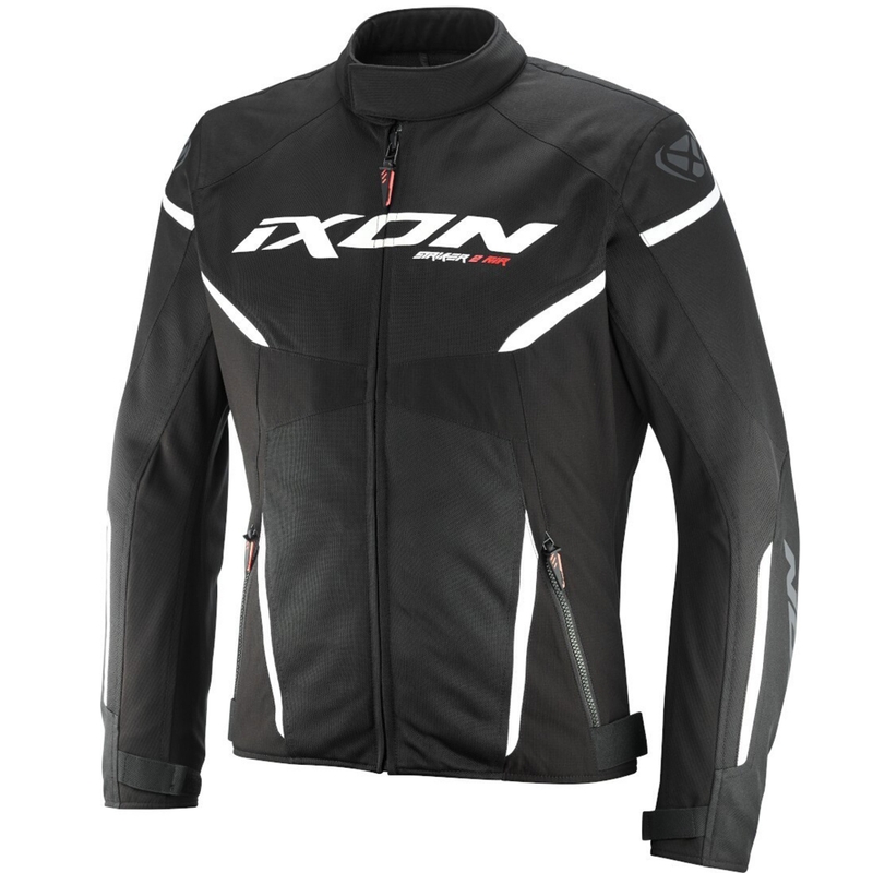 Motociklininko striukė IXON Striker 2 Air WP juoda ir balta