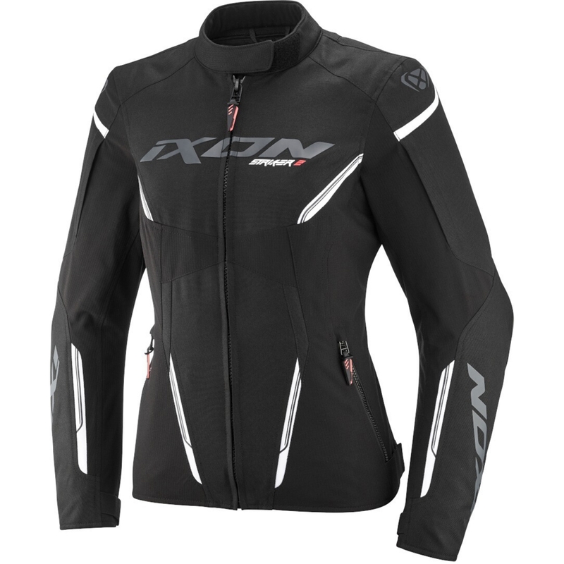 Moteriška motociklininko striukė IXON Striker 2 Lady juoda ir balta