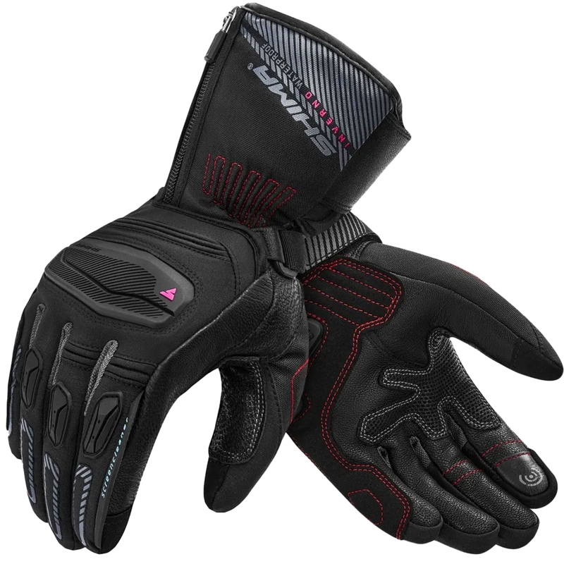 Moteriškos motociklininko pirštinės Shima Inverno black