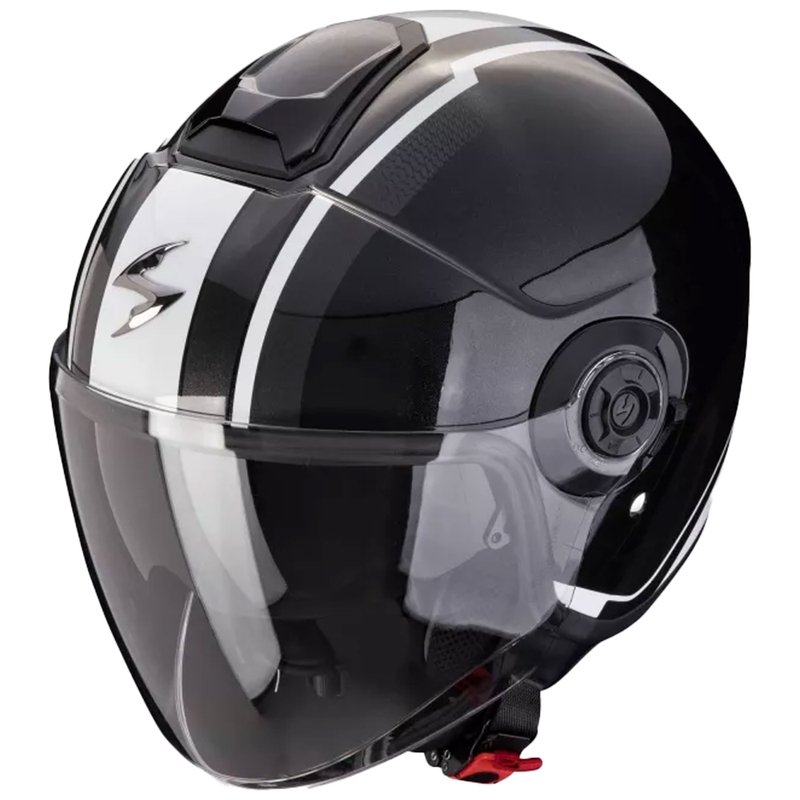 Atviras motociklininko šalmas Scorpion EXO-CITY II VEL metallic black and white išpardavimas