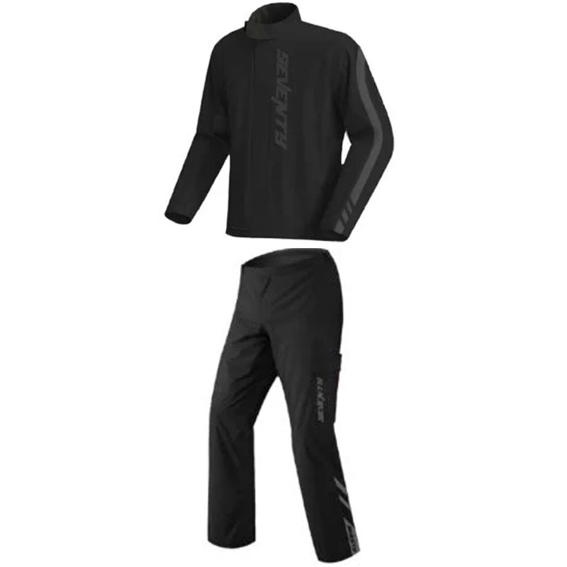 Dviejų dalių lietaus kostiumas „Seventy Degrees SD-S5 Monsoon Suit“ juodas-juodas