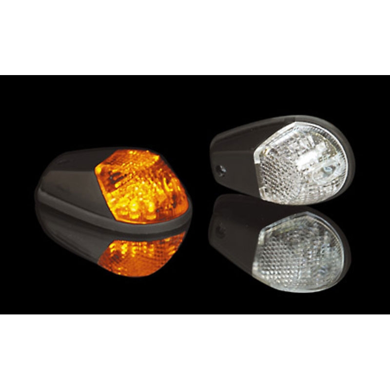 "Highsider Smart LED" juodos ir skaidrios spalvos motociklo mirksiukas