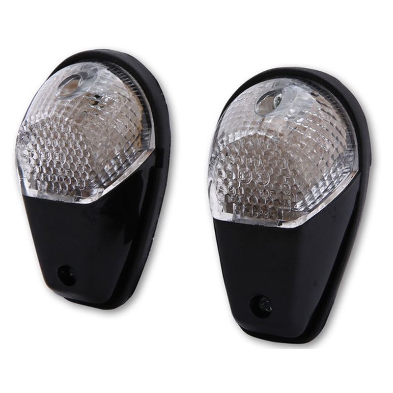 "Highsider Smart LED" juodos ir skaidrios spalvos motociklo mirksiukas