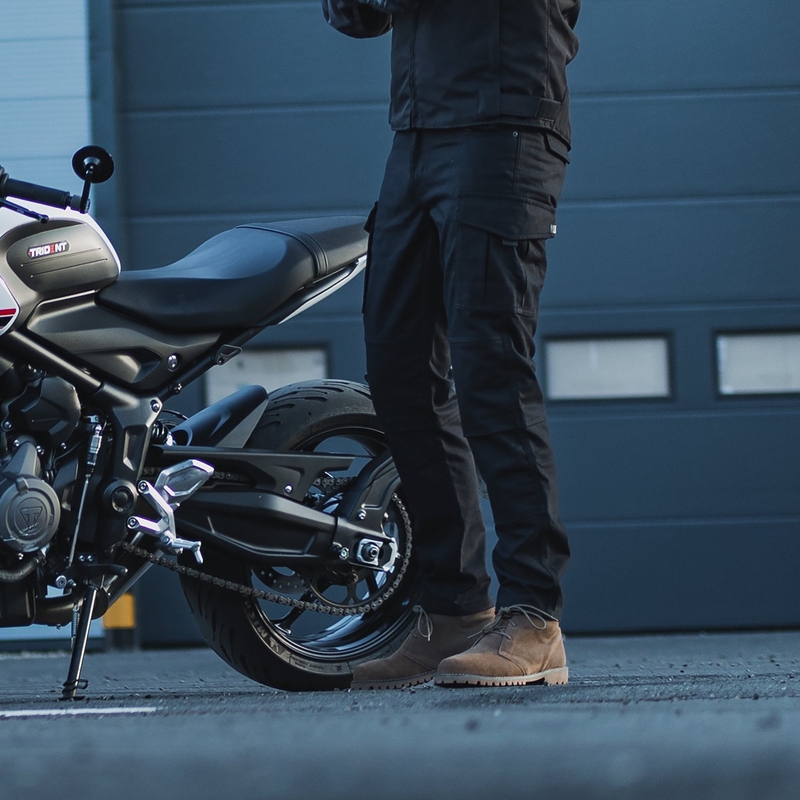 "Oxford Original Approved CARGO AA" juodos motociklininko kelnės
