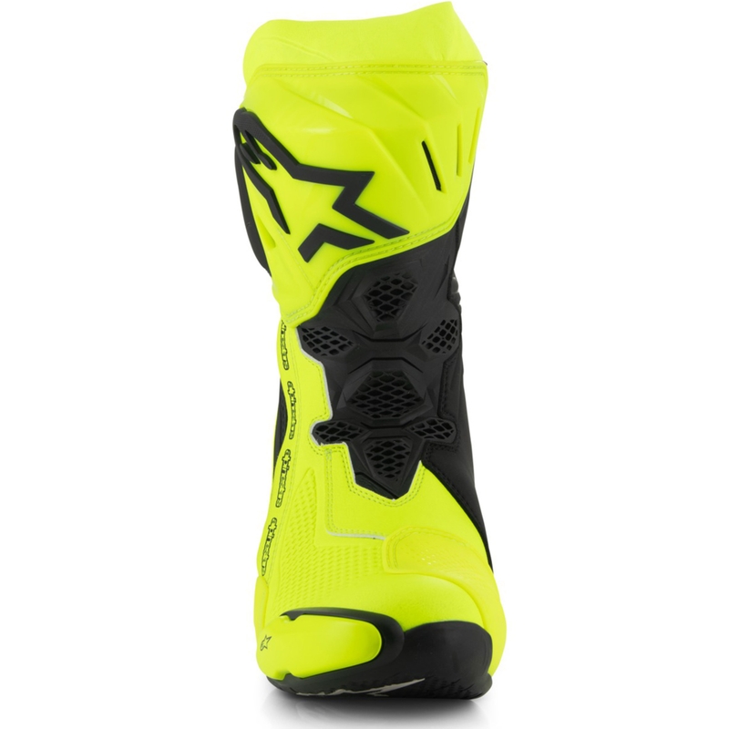 Alpinestars Supertech R fluo geltonai juodi motociklininko batai