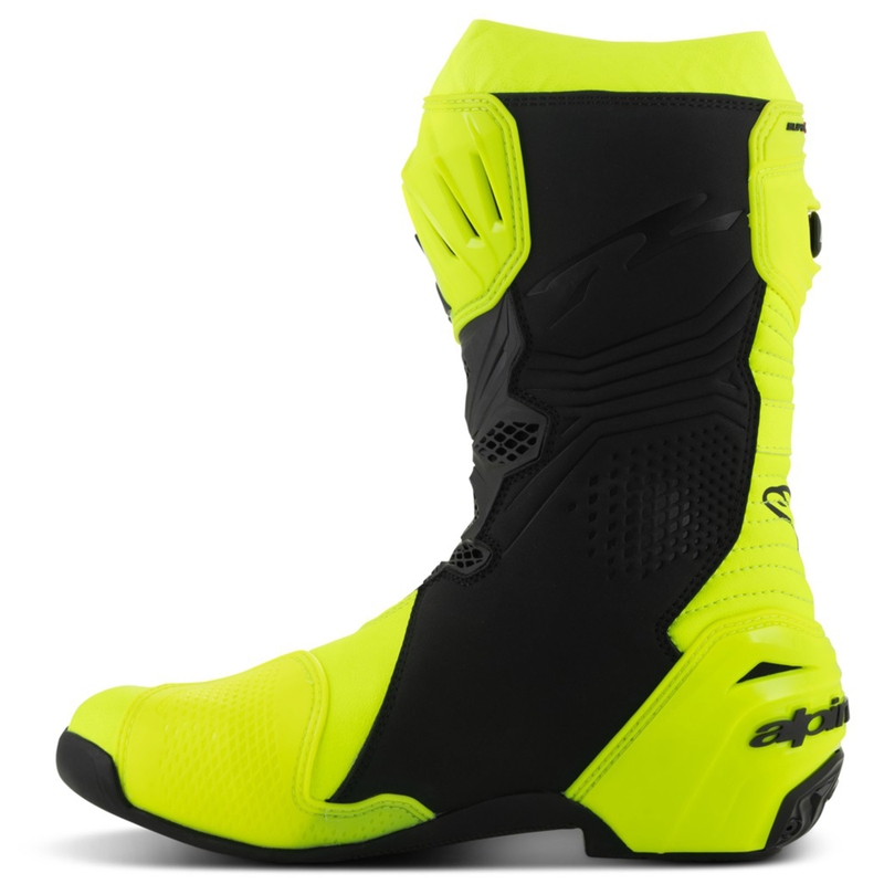 Alpinestars Supertech R fluo geltonai juodi motociklininko batai