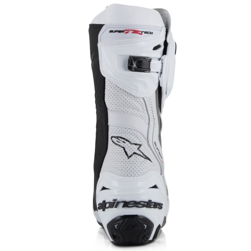 Alpinestars Supertech R Vented motociklininko batai balta-šviesiai pilka-juoda