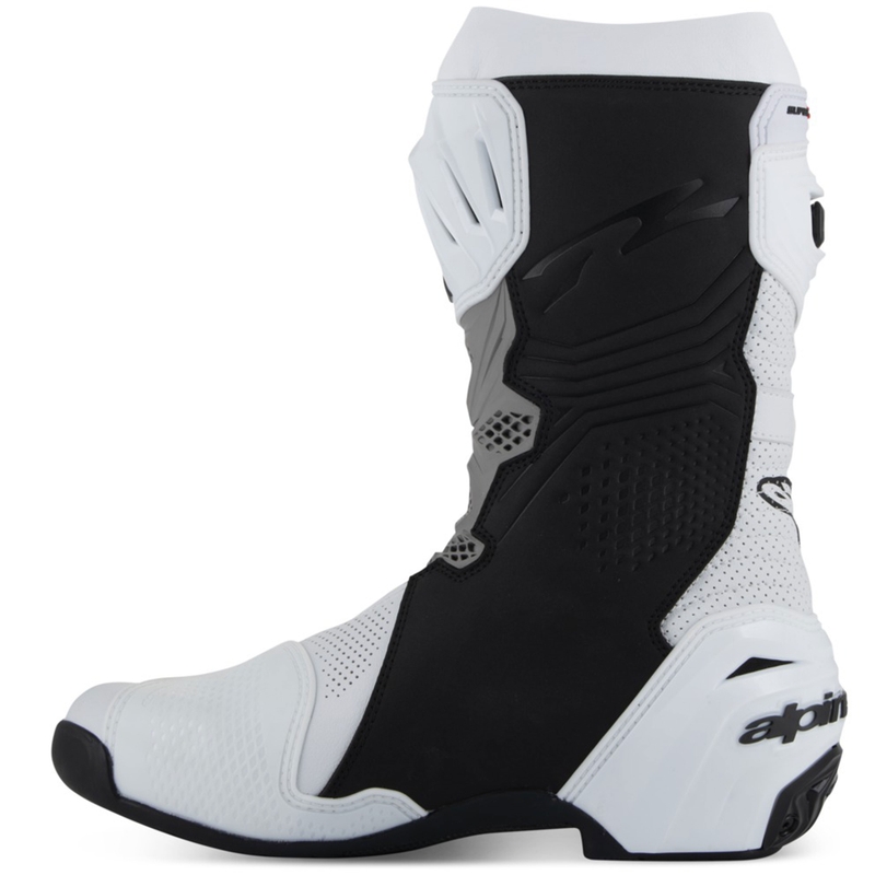 Alpinestars Supertech R Vented motociklininko batai balta-šviesiai pilka-juoda