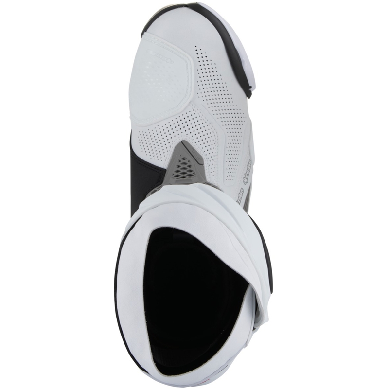 Alpinestars Supertech R Vented motociklininko batai balta-šviesiai pilka-juoda