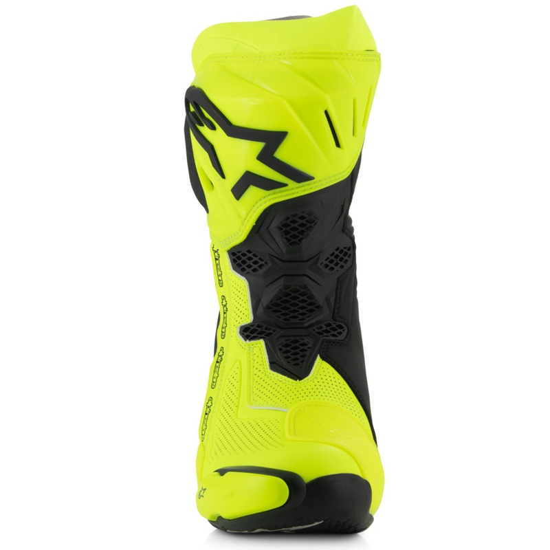 Alpinestars Supertech R Vented fluo geltonai juodi motociklininko batai