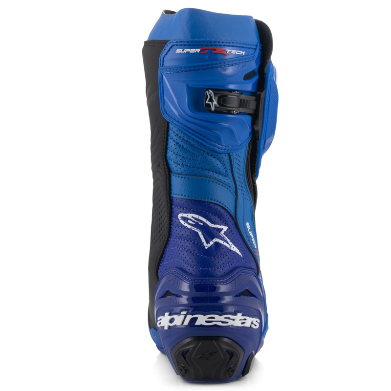 "Alpinestars Supertech R" ventiliuojami motociklininko batai mėlyna ir juoda