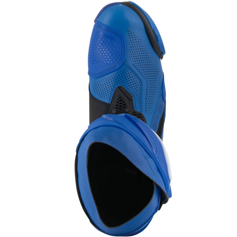 "Alpinestars Supertech R" ventiliuojami motociklininko batai mėlyna ir juoda
