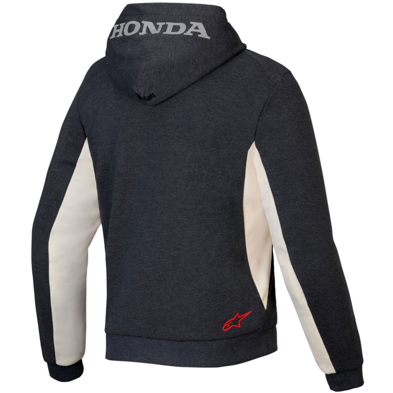 "Alpinestars Chrome V3 Sport Hoodie Honda" tamsiai pilka-kreminė-raudona