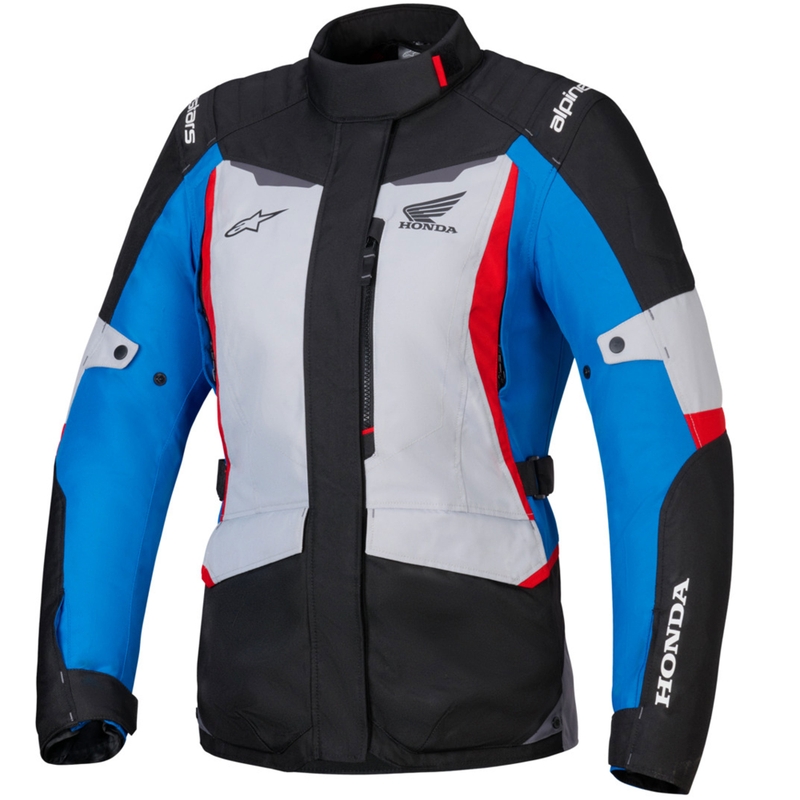 Moteriška neperšlampama motociklininko striukė "Alpinestars Stella ST-1" Honda pilka-mėlyna-juoda-raudona