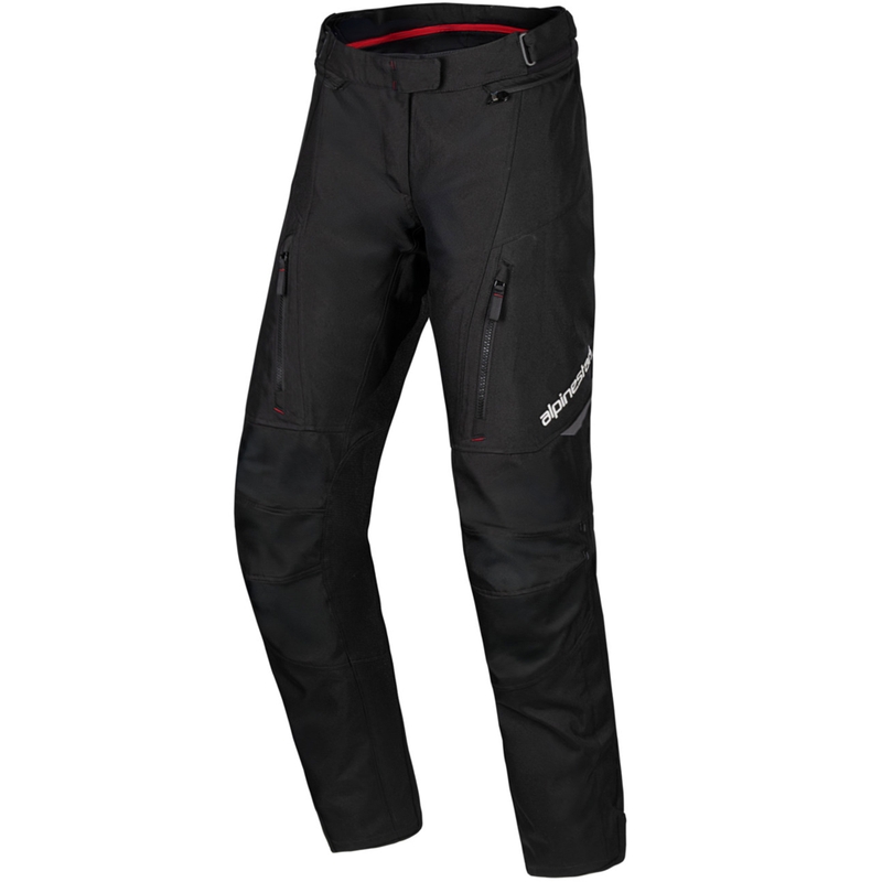 Moteriškos Alpinestars Stella ST-1 neperšlampamos motociklininkų kelnės Honda Collection juodai raudonos spalvos