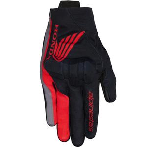 Alpinestars Reef V2 motociklininko pirštinės Honda juoda-raudona-pilka