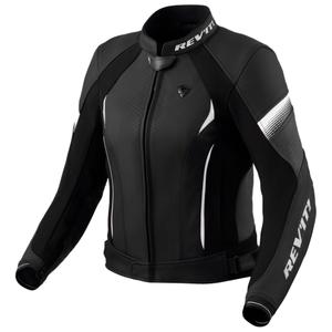 Moteriška juodai balta odinė striukė Revit Xena 4