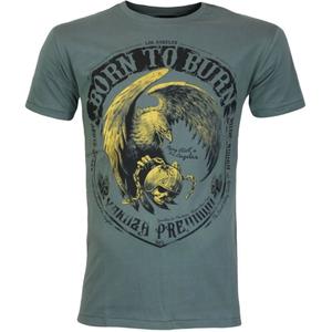 Marškinėliai Yakuza Premium Born To Burn Flying Riots Los Angeles alyvuogių žalia